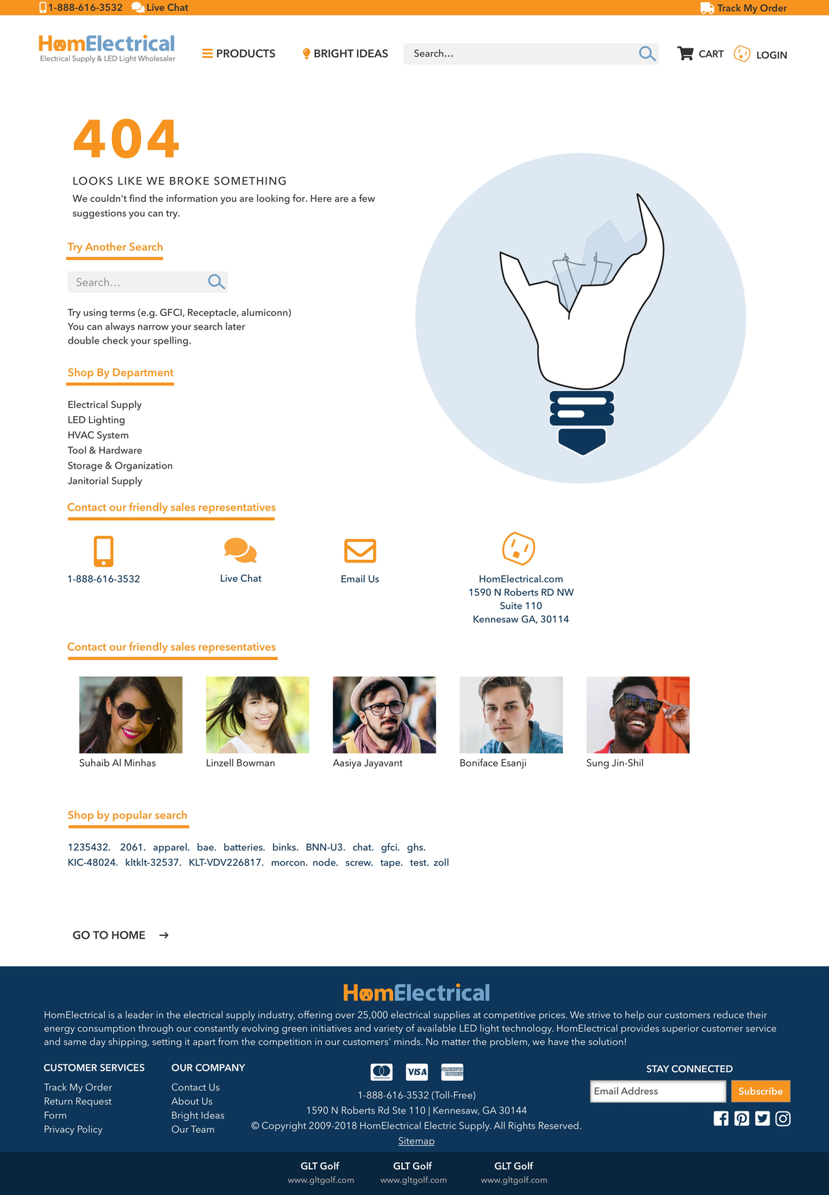 HomElectrical 404 page final design